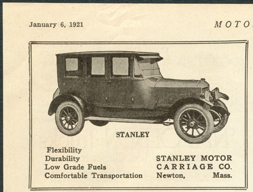 Motor Age advertisement, January 6, 1921