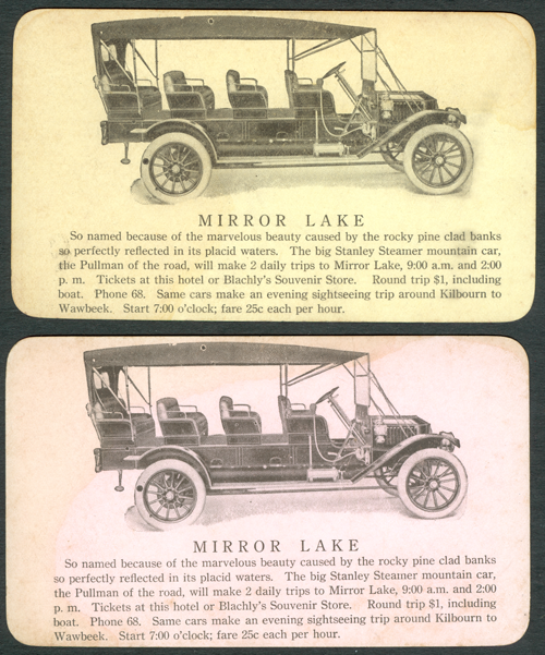 Stanley Steam Car Mountain Wagon Mirror Lake