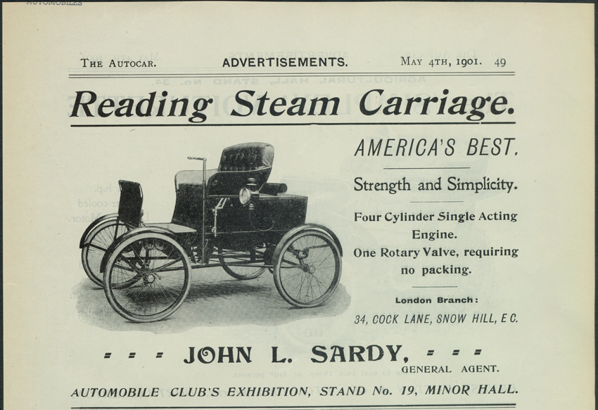 Reading Steam Carriage, Steam Vehicle Company of America, The Autocar, May 4, 1901