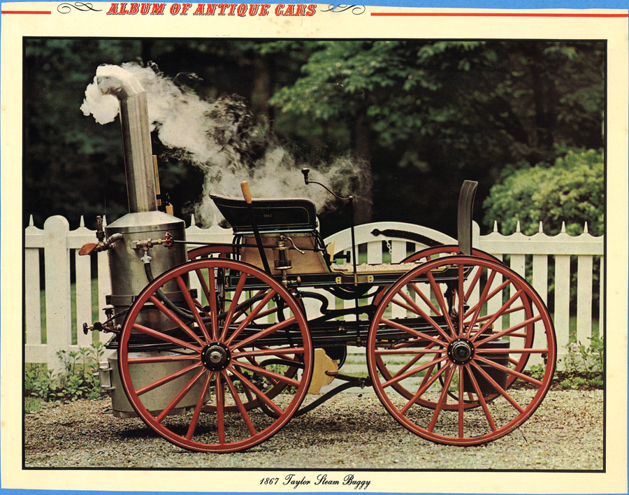 Henry Seth Taylor Steam Carriage, Canada, 1867, Automobile Quarterly Car Portraits, 1969, Front