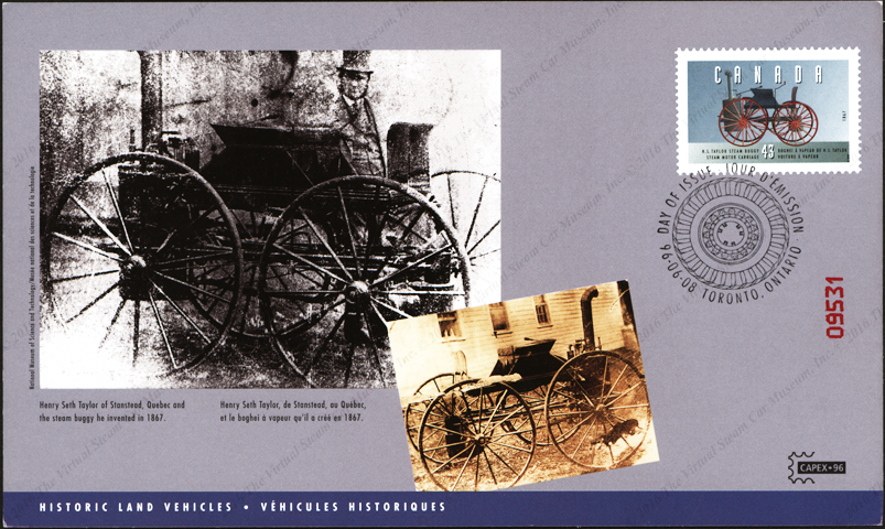 Henry Seth Tayor Steam Carriage, 1967 First Day Card Stamp