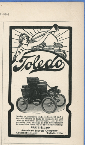 Toledo Steam Carriage, American Bicycle Company, Automobile aDepartment, December 19, 1901, Life Magazine, Conde Collection