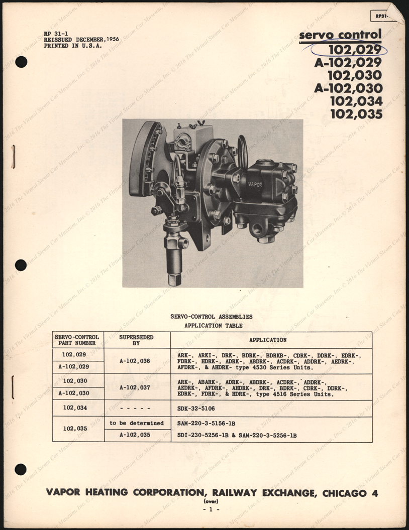 Vapor Heating Corporation Trade Catalogue, December 1956