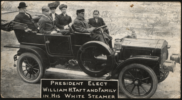 White Steam Car, President Taft, 1908 - 1909 Card