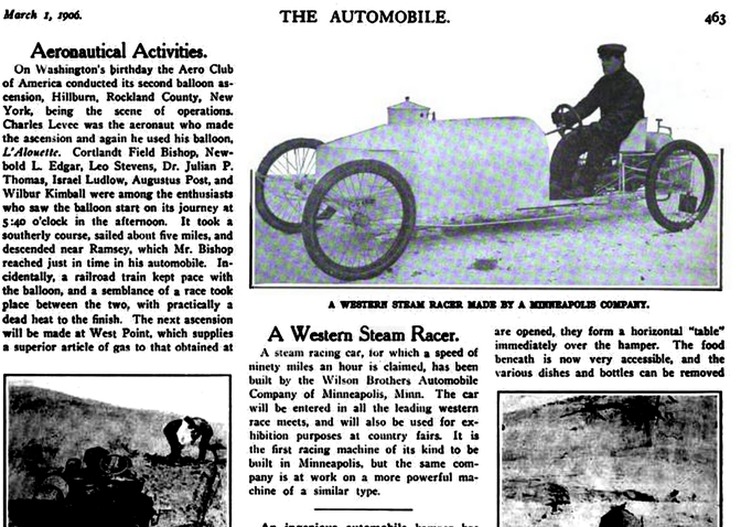 Wilson Brothers Automobile Company, Minneapolis, MN, March 1, 1906 The Autombile